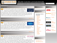 Screenshot des Blogs Gutscheine & Coupons