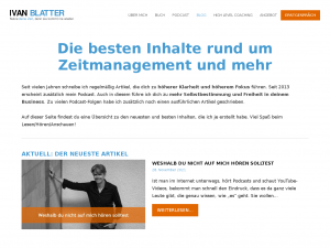 Screenshot des Blogs blatternet.de
