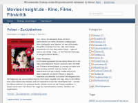 Screenshot des Blogs Movies-Insight.de – Kino, Filme, Filmkritik