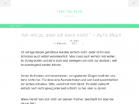 Screenshot des Blogs lila Launen.