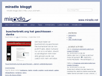 Screenshot des Blogs miradlo bloggt