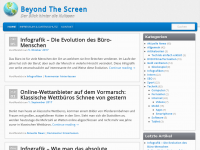 Screenshot des Blogs Beyond the Screen