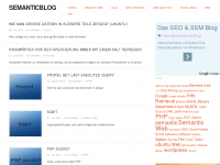 Screenshot des Blogs SemanticBlog