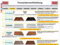 Screenshot des Blogs Fassadenverkleidungen