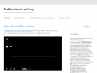 Screenshot des Blogs Textbausteinmanager