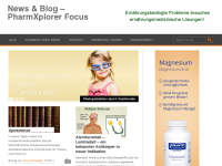 Screenshot des Blogs PharmXplorer Focus – News & Blog