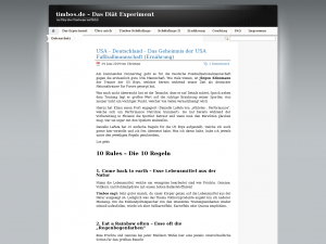 Screenshot des Blogs Timbos.de – Das Diät Experiment