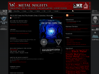 Screenshot des Blogs Metal Nights Events