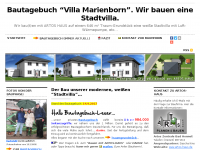 Screenshot des Blogs Villa Marienborn – Wir bauen mit Artos Haus eine Stadtvilla
