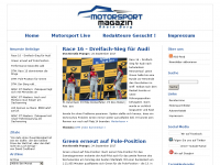 Screenshot des Blogs Blog zum Thema Motorsport und alles “Rund ums Auto”