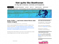 Screenshot des Blogs Not quite like Beethoven
