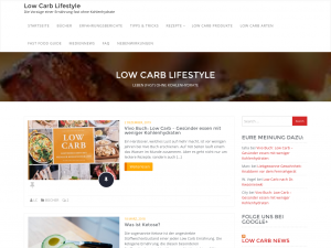 Screenshot des Blogs Low Carb Lifestyle