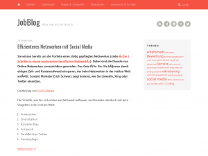 Screenshot des Blogs JobBlog