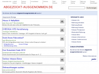 Screenshot des Blogs Abgezockt und Ausgenommen
