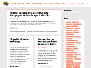 Screenshot des Blogs Sommer in Hamburg