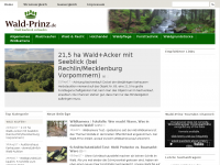 Screenshot des Blogs Wald-Prinz.de – Wald kaufen & verkaufen
