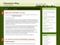 Screenshot des Blogs phenomics blog