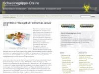 Screenshot des Blogs Schweinegrippe-online