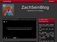 Screenshot des Blogs ZachSeinBlog