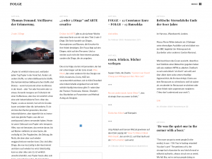 Screenshot des Blogs FOLGE magazin