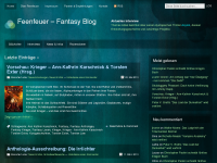 Screenshot des Blogs Feenfeuer – Fantasy Blog