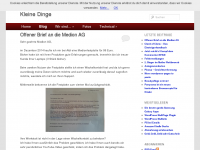Screenshot des Blogs Kleine Dinge