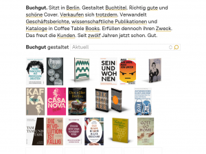 Screenshot des Blogs Buchgut
