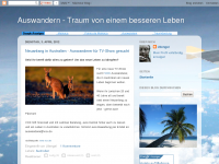Screenshot des Blogs Auswandern – Traum von einem besseren Leben