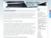 Screenshot des Blogs Bücher Online Lesen