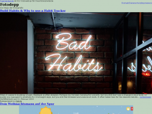 Screenshot des Blogs Fotodepp – ein Depp der Fotografie