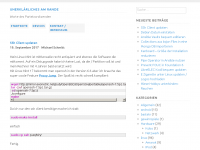 Screenshot des Blogs Unerklärliches am Rande