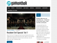 Screenshot des Blogs Gameothek.com Spieleportal für Browsergames und Konsole
