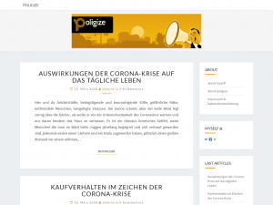 Screenshot des Blogs Poligize – Der Politikblog
