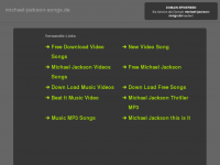 Screenshot des Blogs Michael Jackson Songs