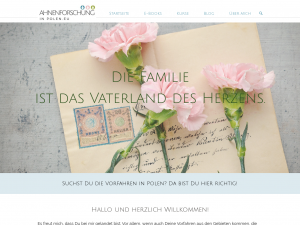 Screenshot des Blogs Ahnenforschung in Polen