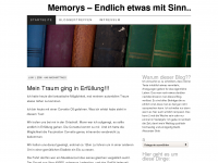 Screenshot des Blogs Memorys-Endlich etwas mit Sinn