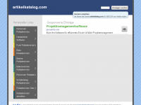 Screenshot des Blogs Artikelkatalog