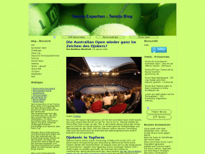 Screenshot des Blogs Tennis-Experten-Blog