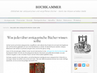 Screenshot des Blogs Die Buchkammer