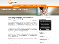 Screenshot des Blogs Telefonieren – Alles zum Thema