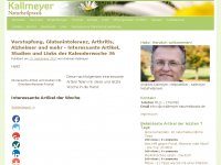 Screenshot des Blogs Kallmeyer Naturheilpraxis – Hilfe bei chronischen Beschwerden + Problemen
