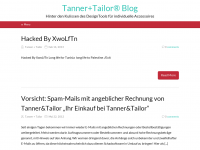 Screenshot des Blogs Tanner & Tailor Blog