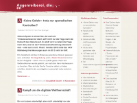 Screenshot des Blogs Augenreiberei, die; -, -en