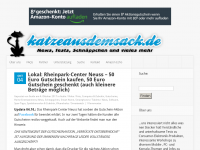 Screenshot des Blogs katzeausdemsack.de