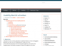 Screenshot des Blogs Usability und Webdesign Blog