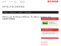 Screenshot des Blogs Spielfeldrand – Das Magazin