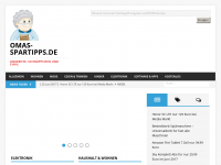 Screenshot des Blogs Omas-Spartipps – Spartipps und Schnäppchen im Internet