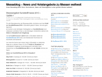 Screenshot des Blogs Messeblog – Infos News und Angebote