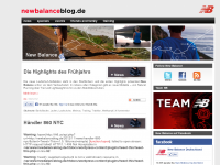 Screenshot des Blogs New Balance Blog