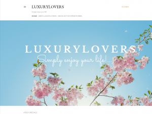 Screenshot des Blogs luxury-lovers